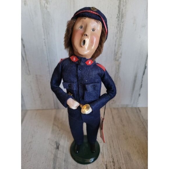 Byer's Choice caroler trumpet horn man Salvation Army Xmas figure uniform - Picture 1 of 10